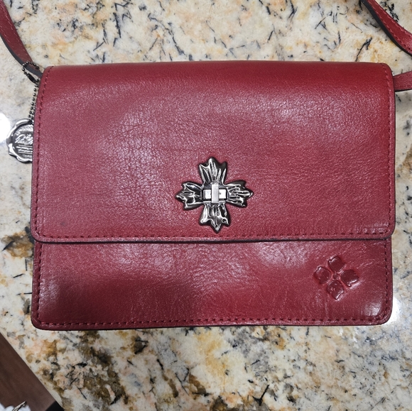 Patricia Nash Consilina Red Lrather Crossbody Bag - Picture 1 of 16